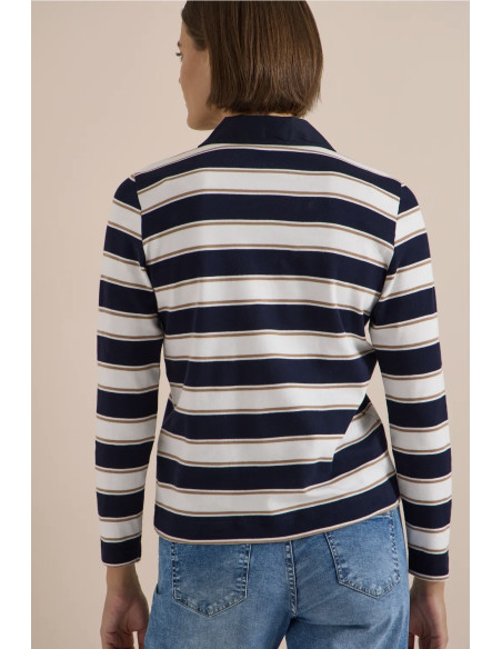 Cecil 325892 Striped poloshirt - i två färger