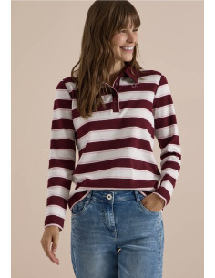 Cecil 325892 Striped poloshirt - i två färger