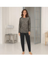 Lady Avenue 66705 Pyjamas L/S bambu Zebra
