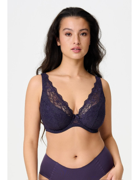 Lingadore 1400-6 Triangle bra - grape