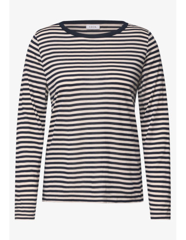 Cecil 326042 Striped layering shirt