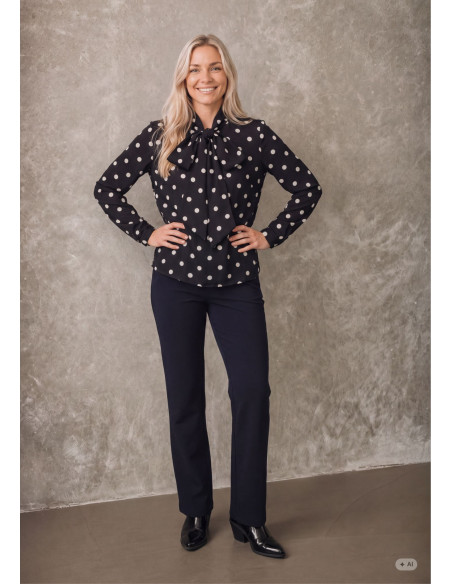 I Say 58059 Osla Bow Blouse