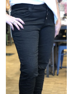 Mix by heart Wilma jeans m knappar svart